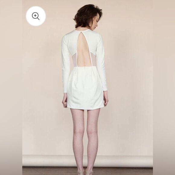 Vivian Chan Alena White Cut Out Mini Dress NWT Size XS - Picture 2 of 12